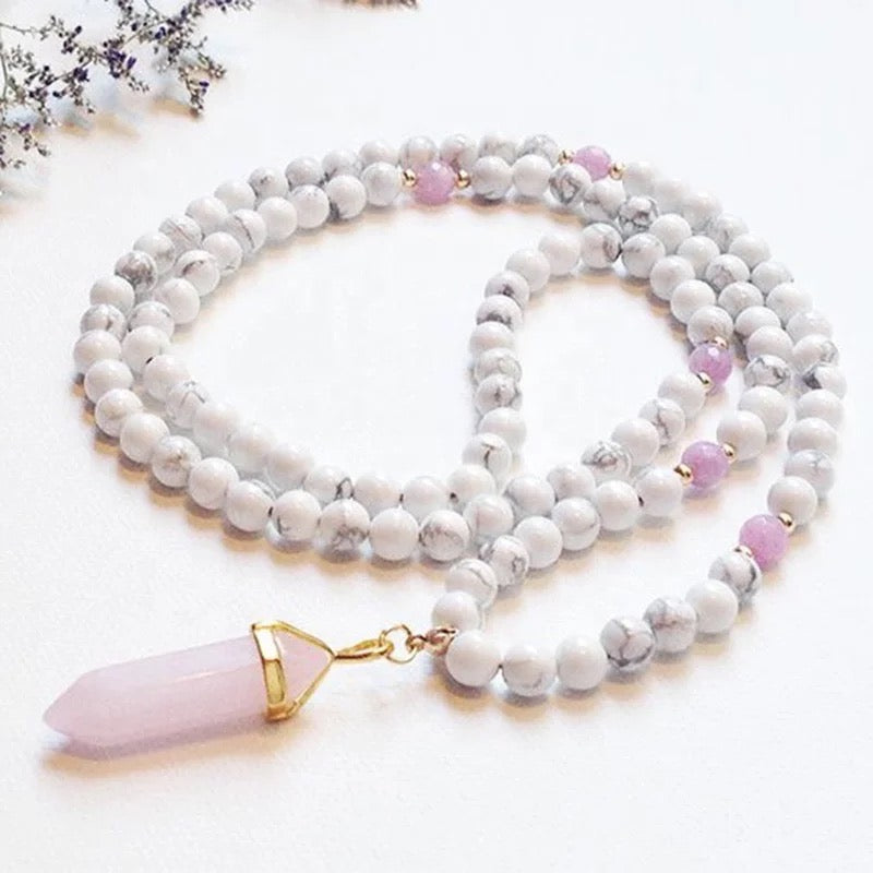 Howlite Bead Necklace | Quartz Necklace | Protect Herr Body Essentials